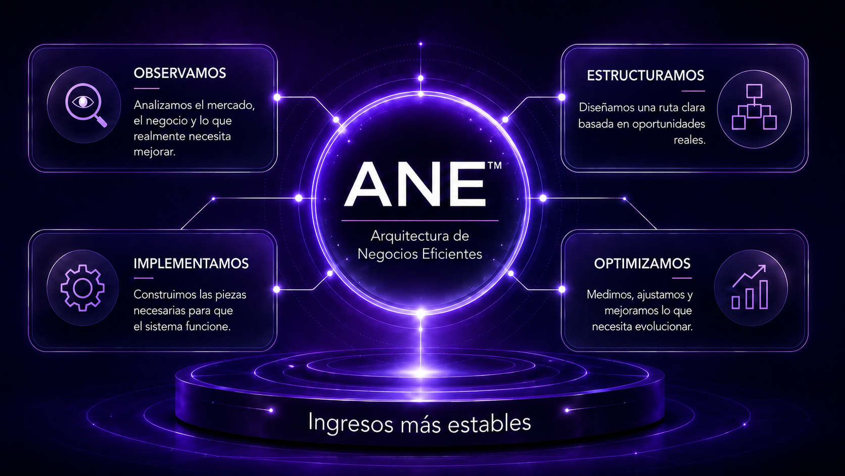 ¿Qué es ANE™? — Observamos, Estructuramos, Implementamos, Optimizamos